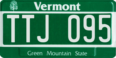 VT license plate TTJ095