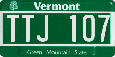 VT license plate TTJ107