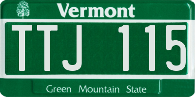 VT license plate TTJ115