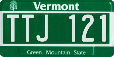 VT license plate TTJ121