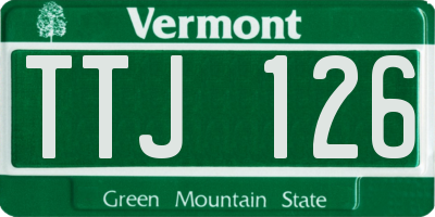 VT license plate TTJ126