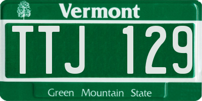 VT license plate TTJ129