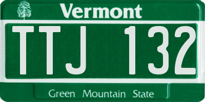 VT license plate TTJ132
