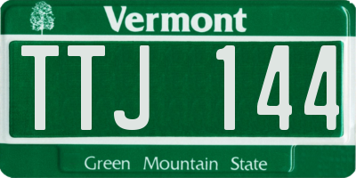 VT license plate TTJ144