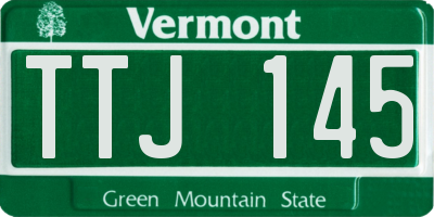 VT license plate TTJ145