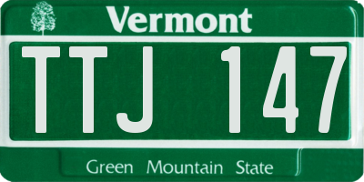 VT license plate TTJ147