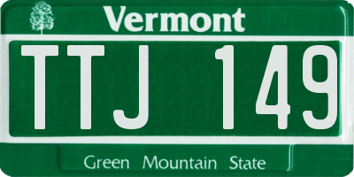 VT license plate TTJ149