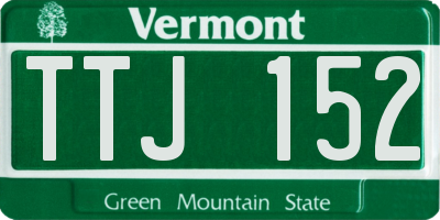 VT license plate TTJ152