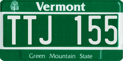 VT license plate TTJ155
