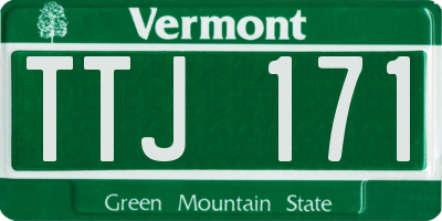 VT license plate TTJ171