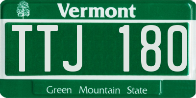 VT license plate TTJ180