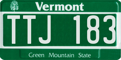 VT license plate TTJ183