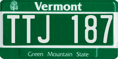 VT license plate TTJ187