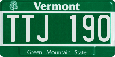 VT license plate TTJ190