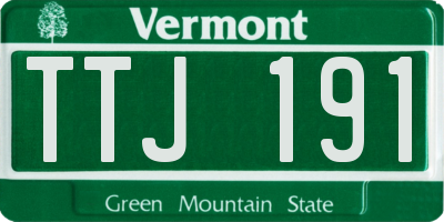VT license plate TTJ191