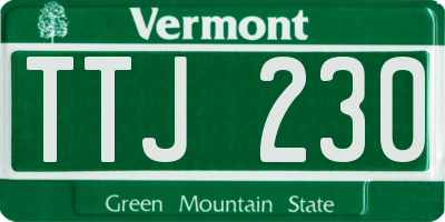 VT license plate TTJ230