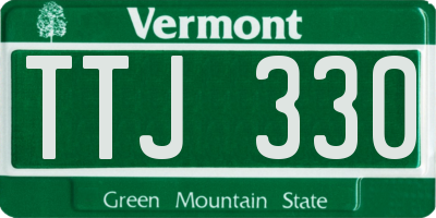 VT license plate TTJ330