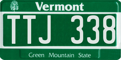 VT license plate TTJ338