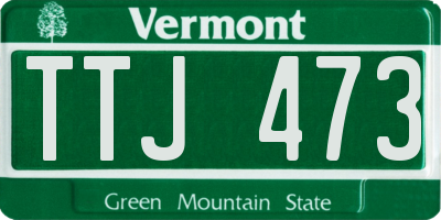 VT license plate TTJ473