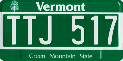 VT license plate TTJ517
