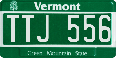 VT license plate TTJ556