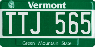 VT license plate TTJ565
