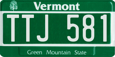 VT license plate TTJ581