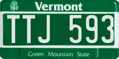 VT license plate TTJ593