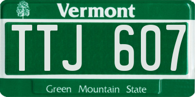 VT license plate TTJ607