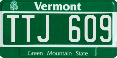 VT license plate TTJ609