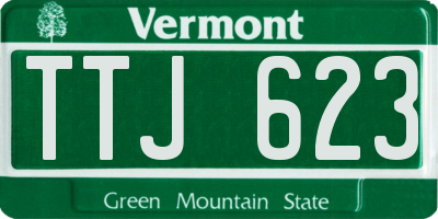 VT license plate TTJ623