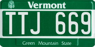 VT license plate TTJ669