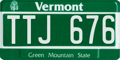 VT license plate TTJ676