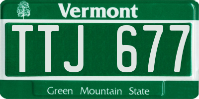 VT license plate TTJ677