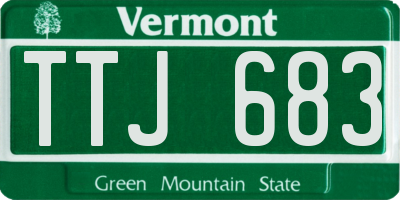 VT license plate TTJ683