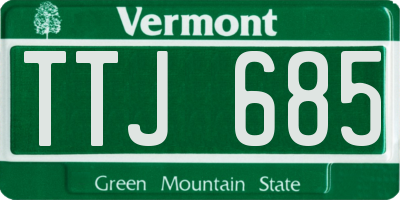 VT license plate TTJ685