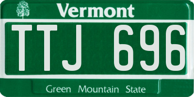 VT license plate TTJ696