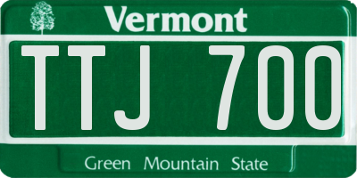 VT license plate TTJ700