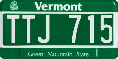 VT license plate TTJ715