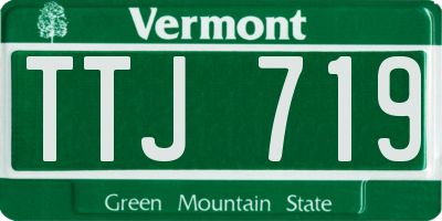 VT license plate TTJ719