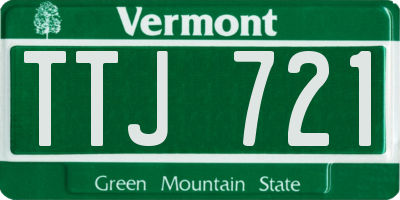VT license plate TTJ721
