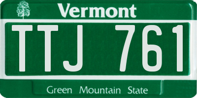 VT license plate TTJ761