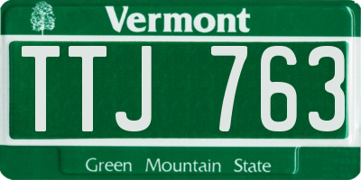 VT license plate TTJ763