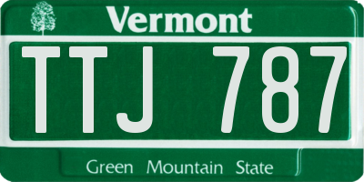 VT license plate TTJ787