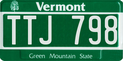 VT license plate TTJ798