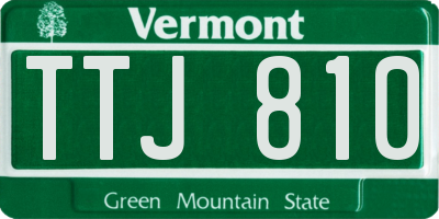 VT license plate TTJ810