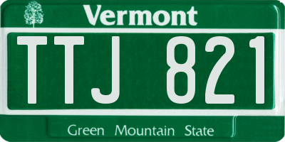 VT license plate TTJ821