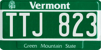 VT license plate TTJ823