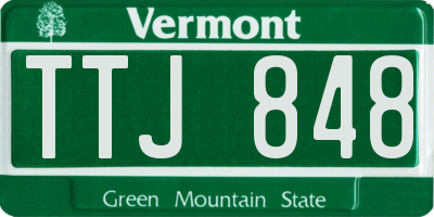 VT license plate TTJ848