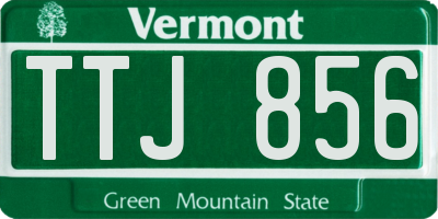 VT license plate TTJ856